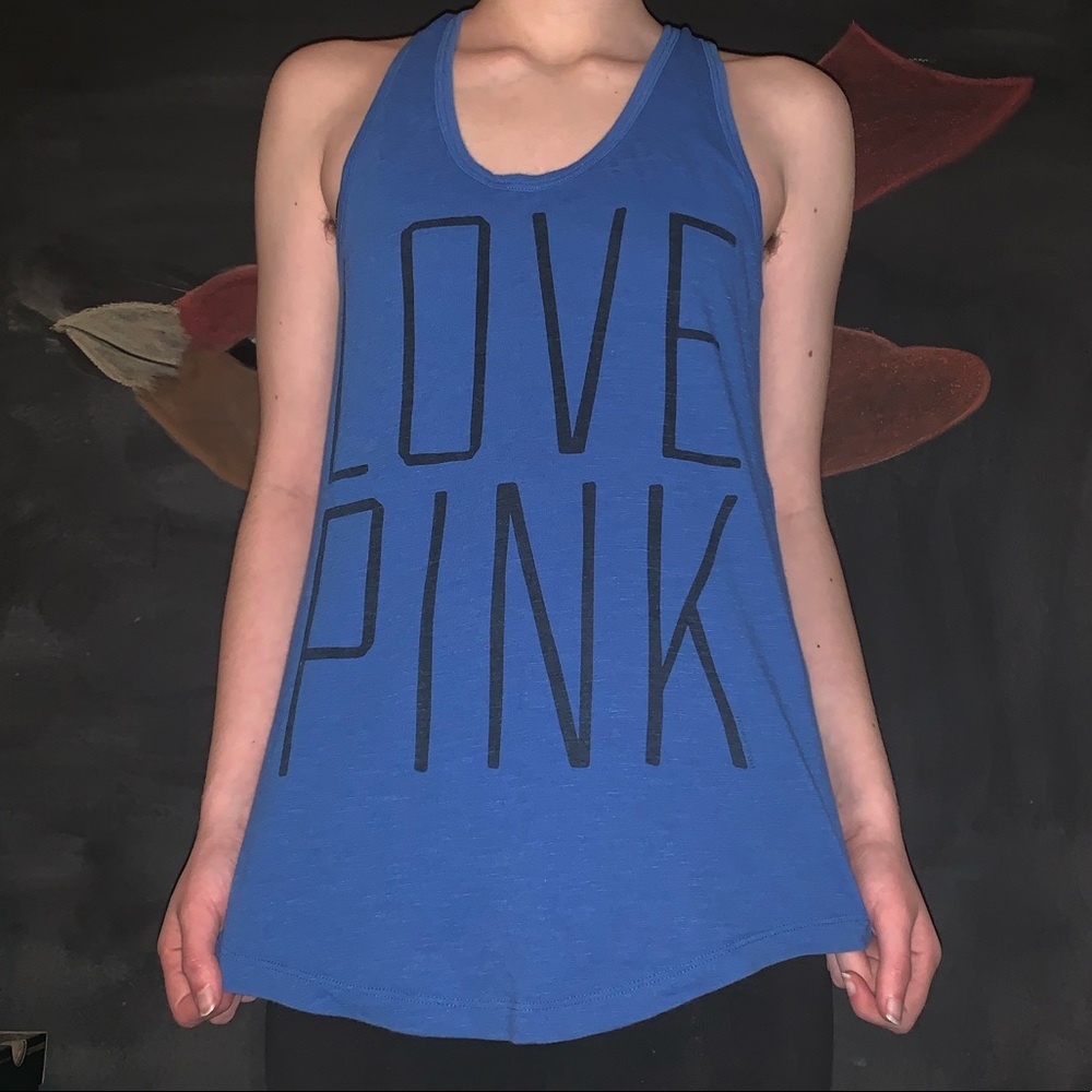 PINK racer back tank top